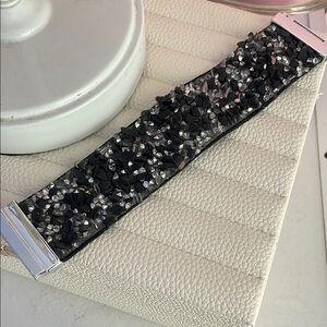 Elegant Black and Silver Bracelet